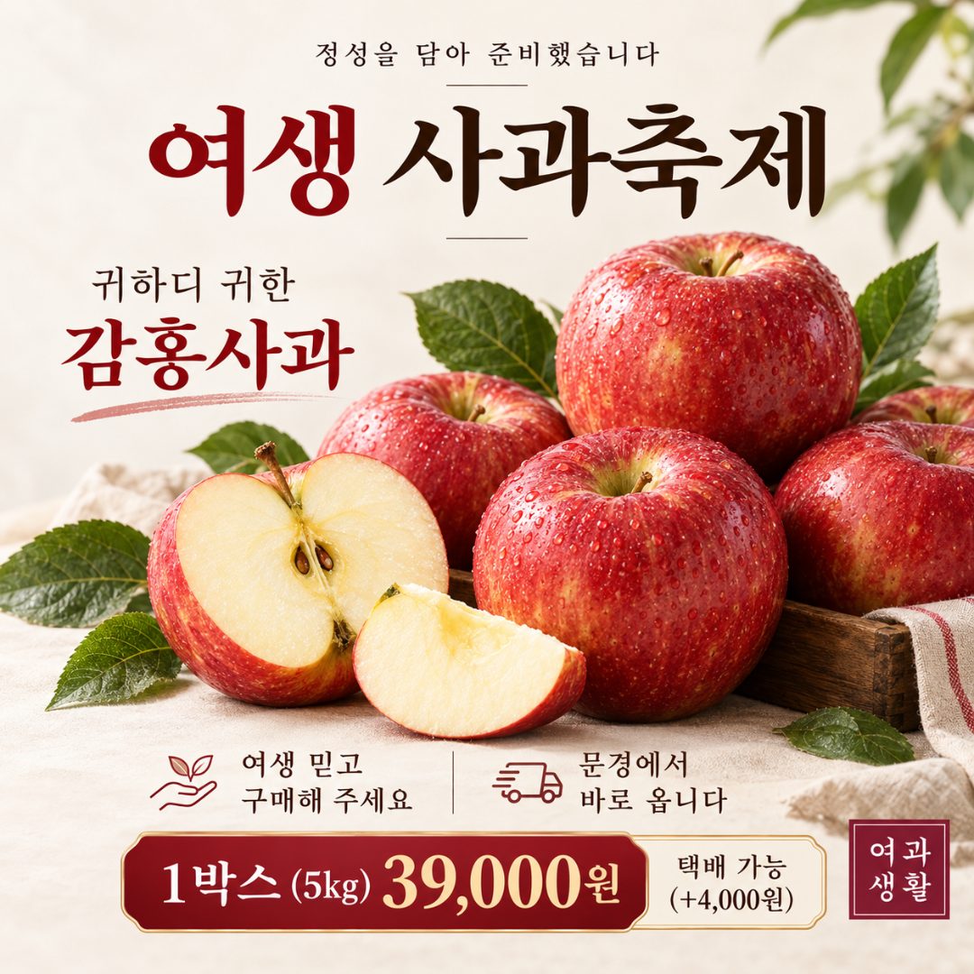 27일(화)🚨🚨 감홍사과 앵콜 확정!! 놓치셨던 분들 서두르세요!요청 폭주했던 감홍사과!